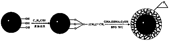 Preparation method of silicon dioxide@porous polymer core-shell microspheres with macroporous structure