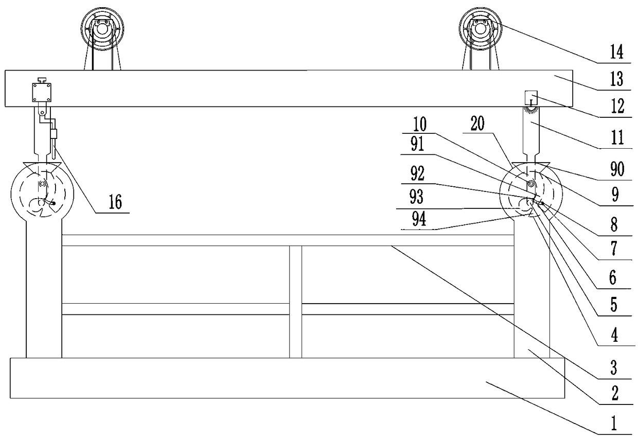 Automatic butting and automatic detaching device for crane