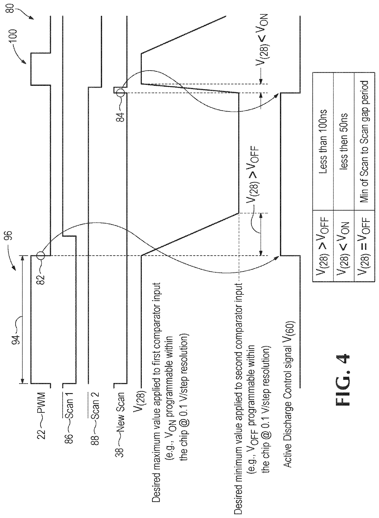 Active discharge circuitry for display matrix