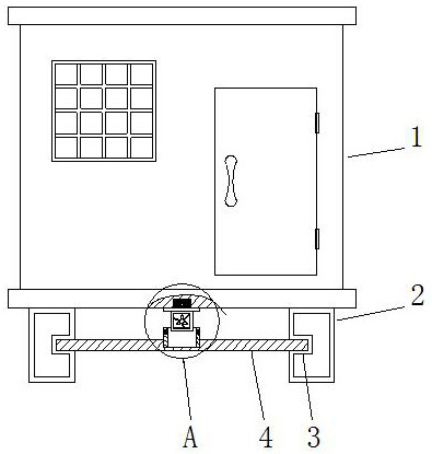 Movable board room for construction site based on ground moisture blowing-away isolation technology