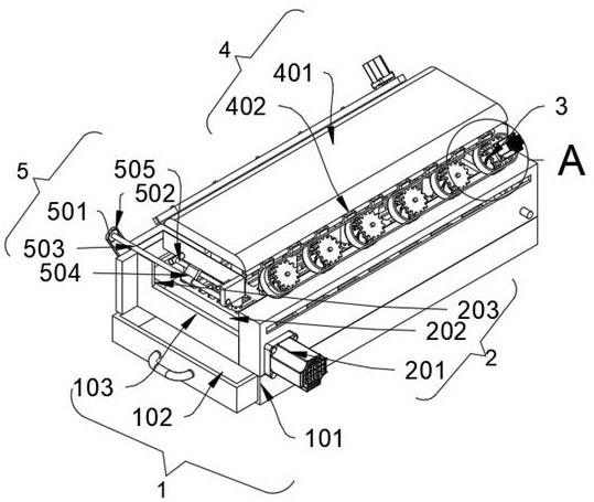 Unwinding device for recovered non-woven fabric