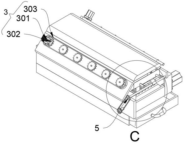 Unwinding device for recovered non-woven fabric