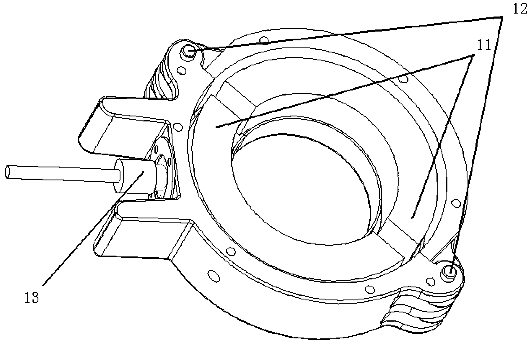 Partial discharge high-frequency current transformer and preparation method thereof