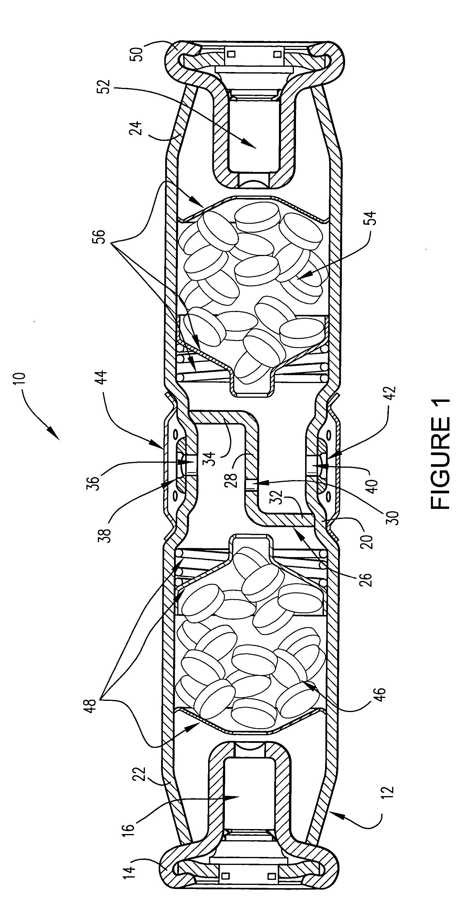 Compact multi-level output hybrid gas generator