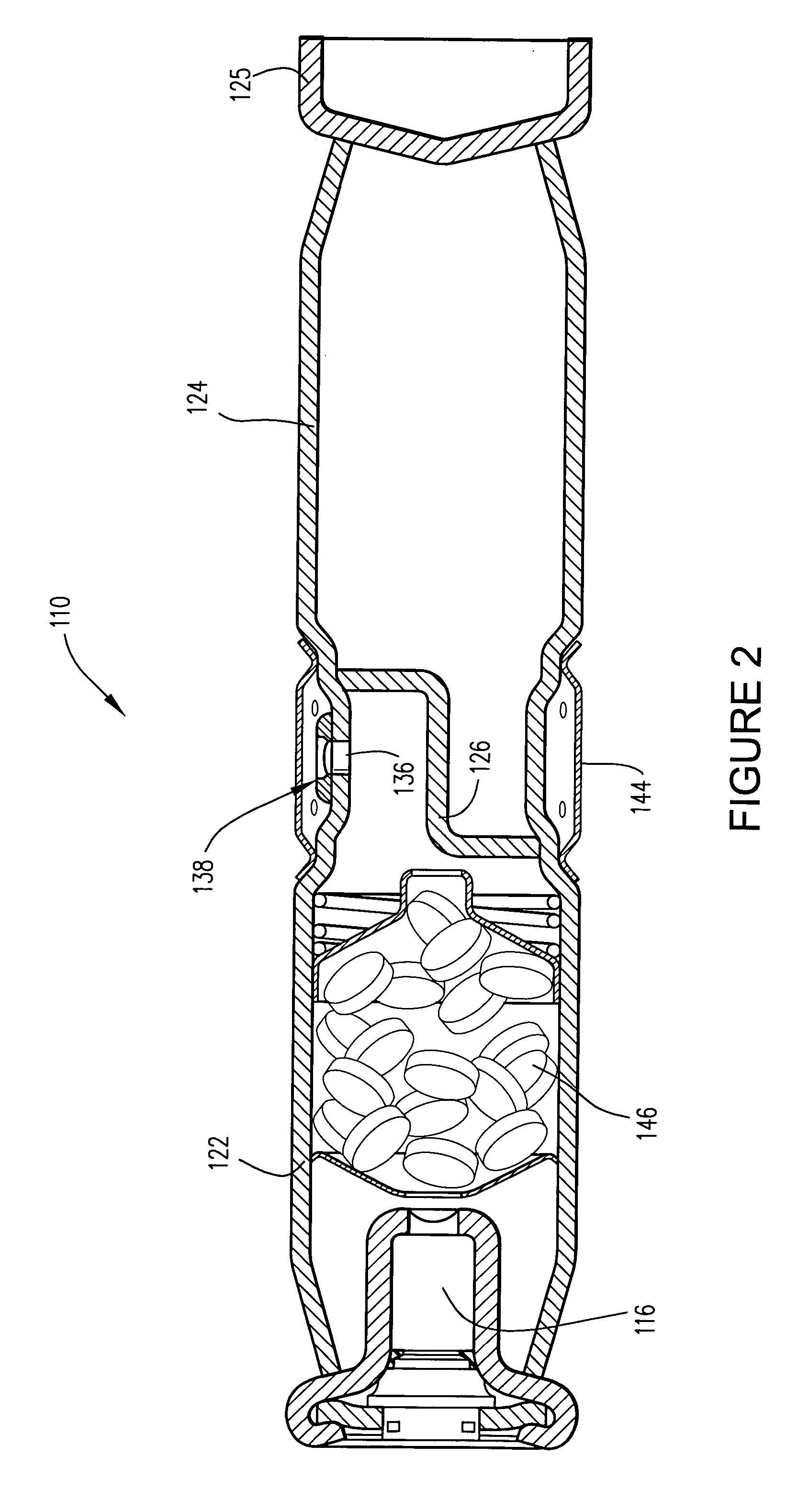 Compact multi-level output hybrid gas generator