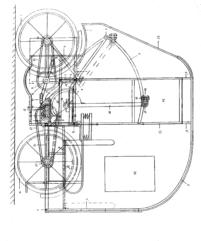 Rapid body-building three-wheel mini bus using hands and feet