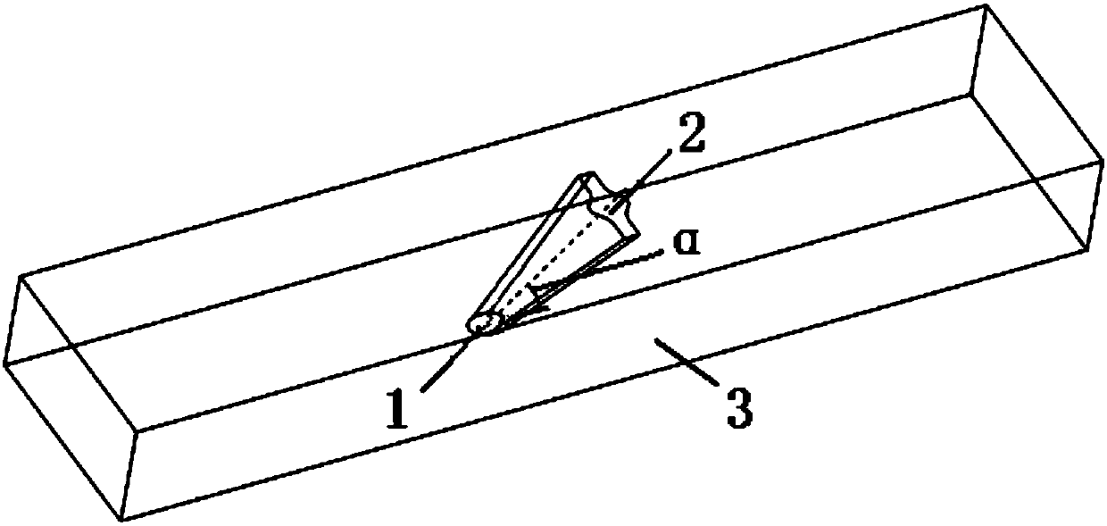 Wing-shaped film hole of hot end component of aeroengine and electrode