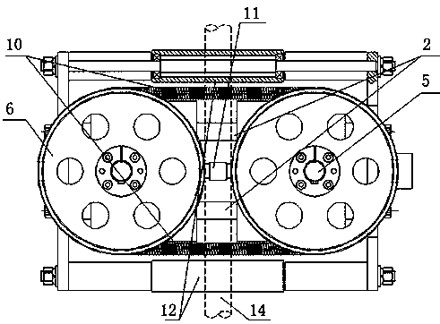 A two-wheel synchronous follow-up meter counter