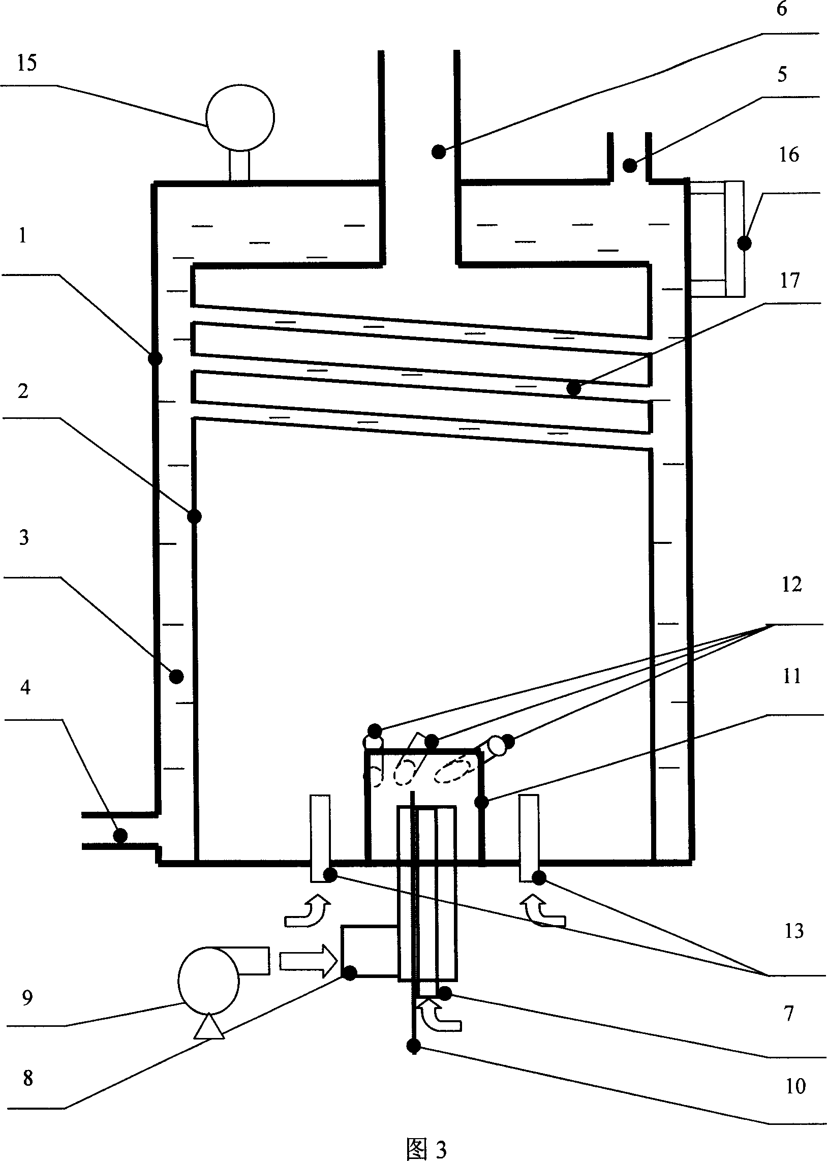 Gas firing or oil firing boiler using thin flameless burning mode