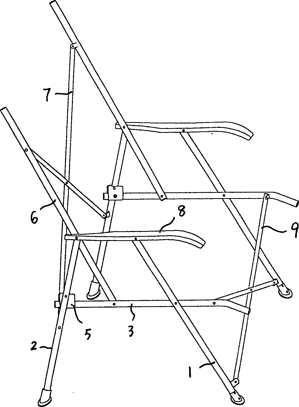 Foldable chair support