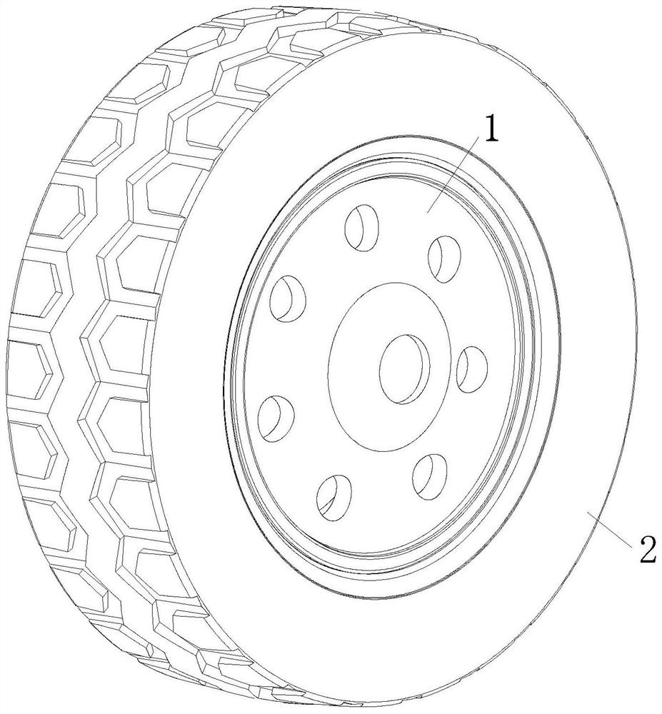 Preparation and process of a self-repairing safety tire