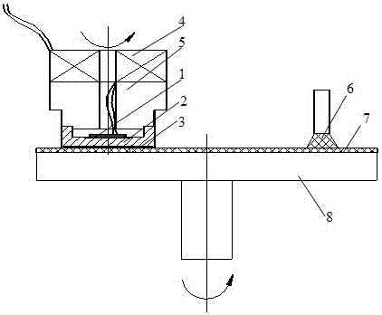 A high-frequency ultrasonic polishing device and method using a matching layer composite piezoelectric vibrator