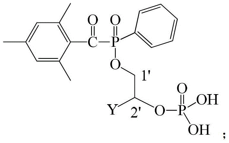 A long-wave absorbing photoinitiator containing phosphate group based on epoxy compound and preparation method thereof