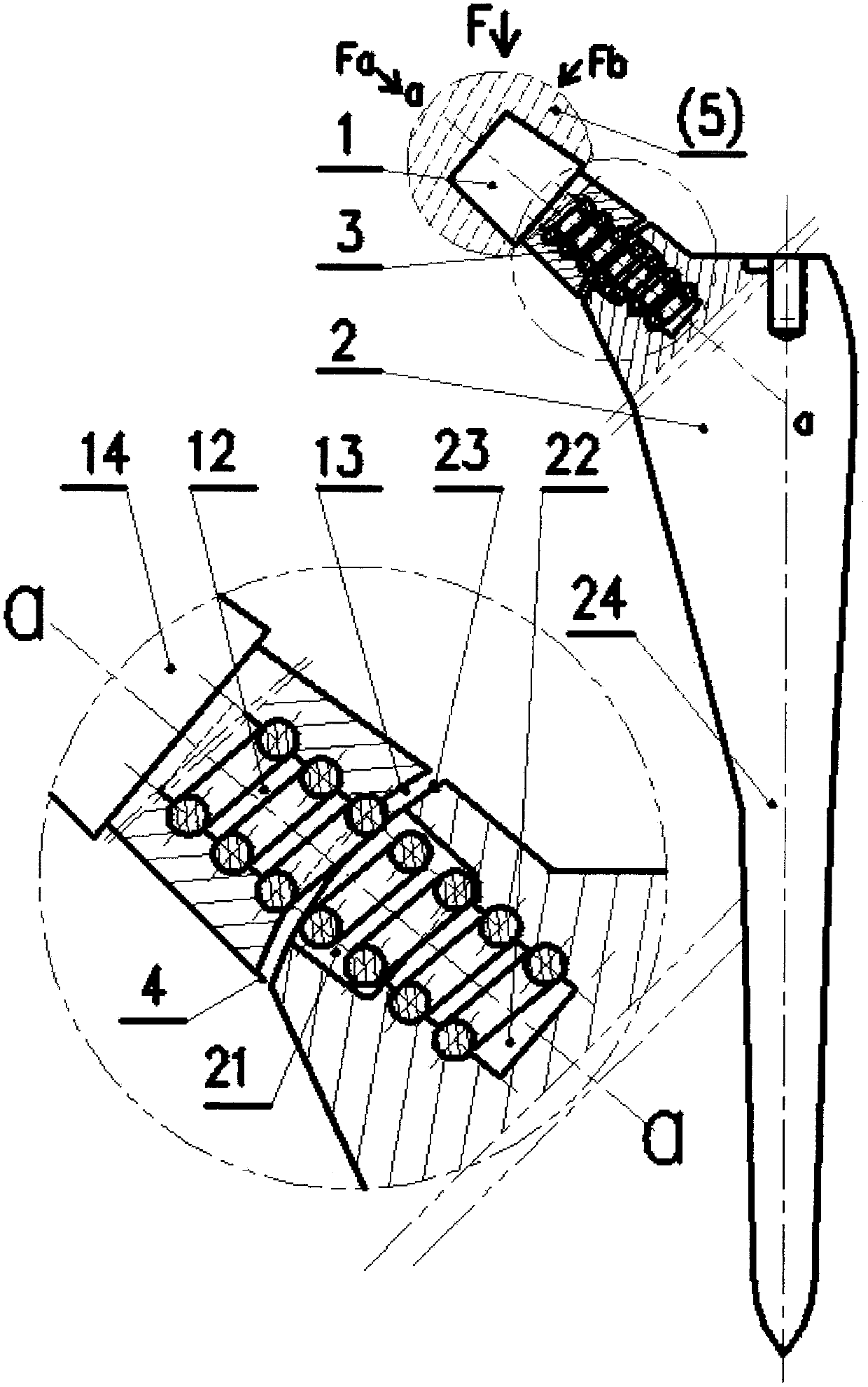 Artificial hip joint with micro-dynamic function