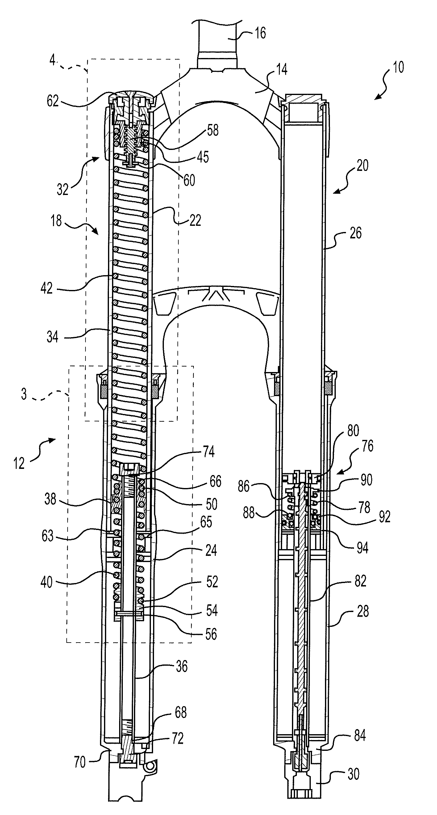 Spring Suspension for a Handlebar-Steered Vehicle