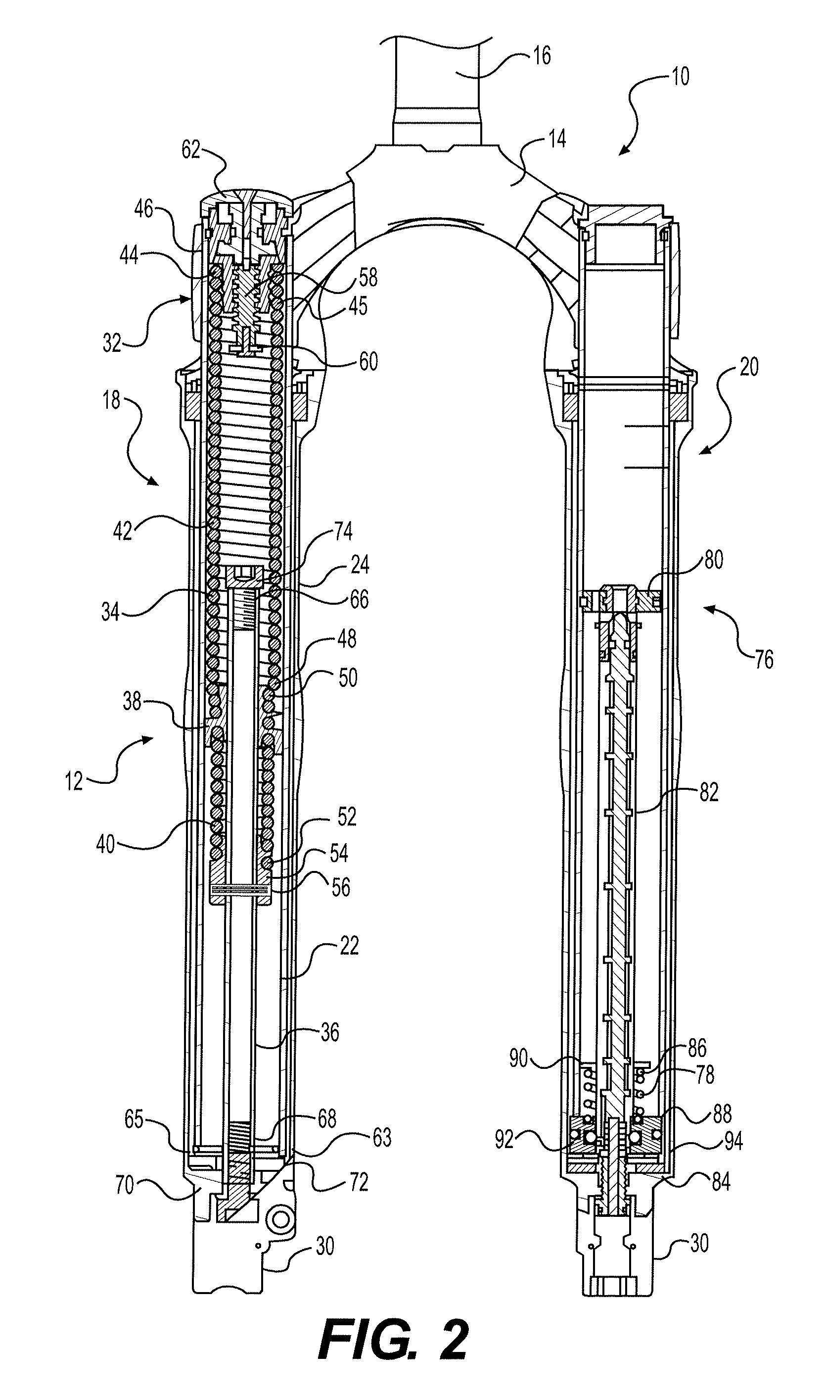 Spring Suspension for a Handlebar-Steered Vehicle