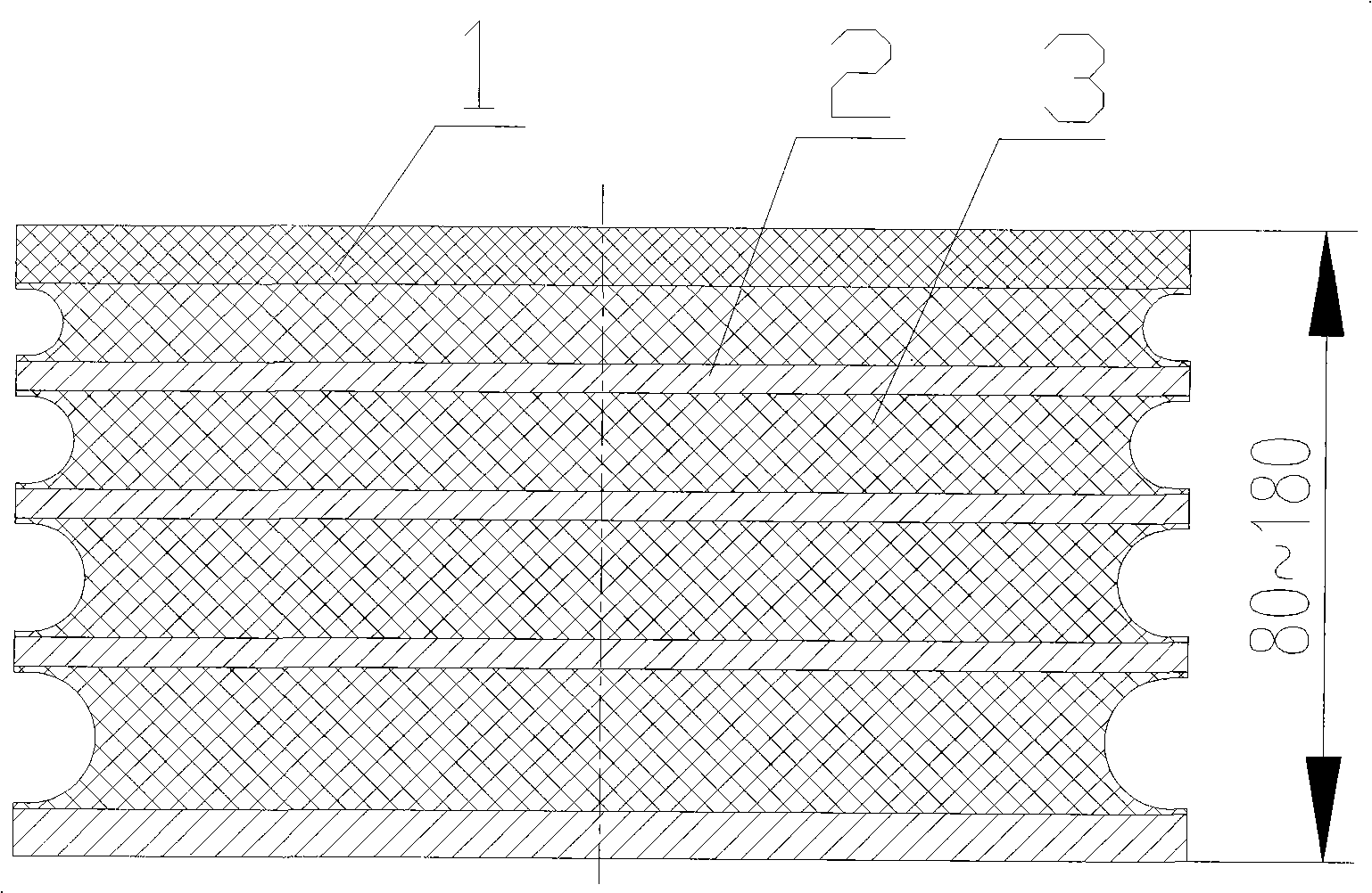 Auxiliary rubber metal stacking spring for truck and mounting method thereof