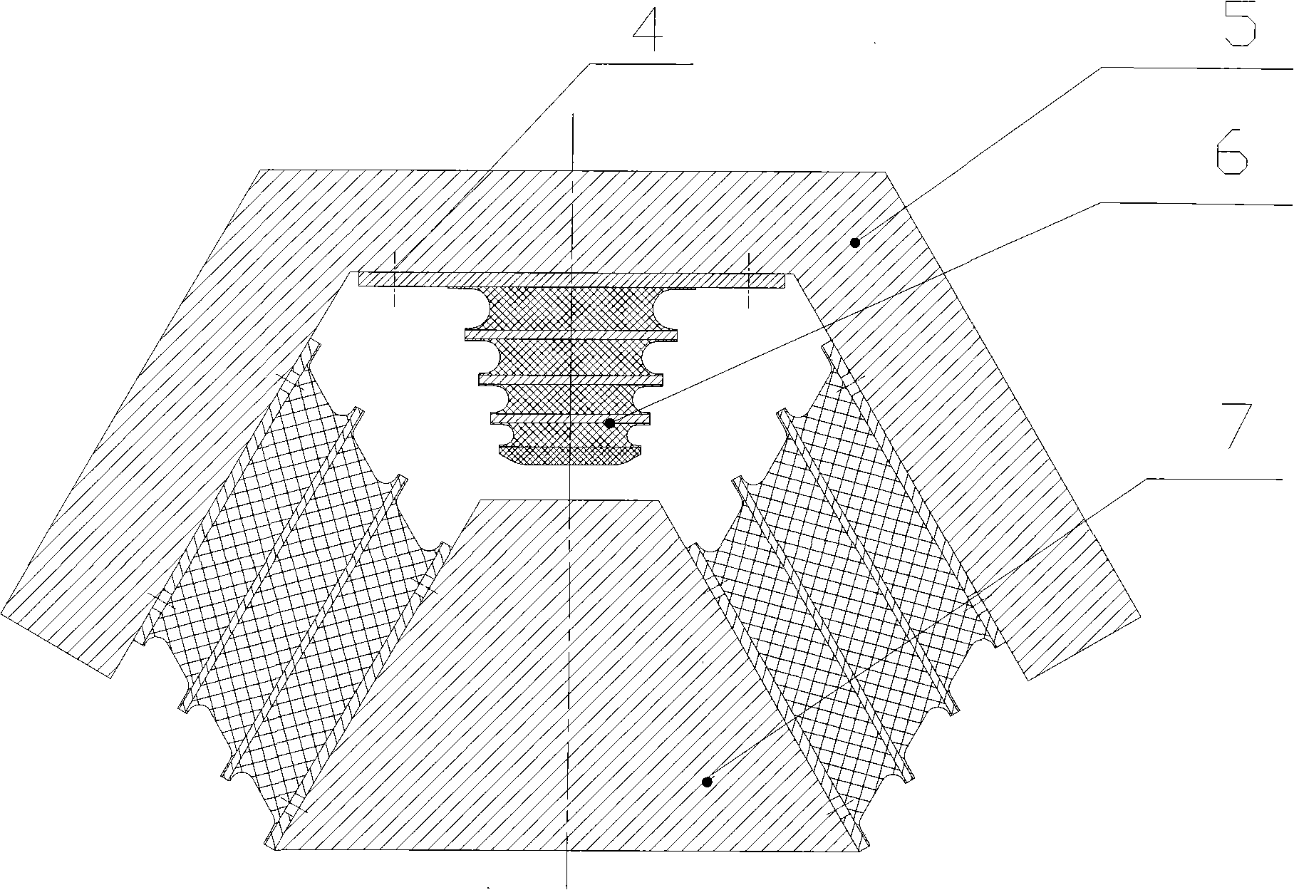 Auxiliary rubber metal stacking spring for truck and mounting method thereof