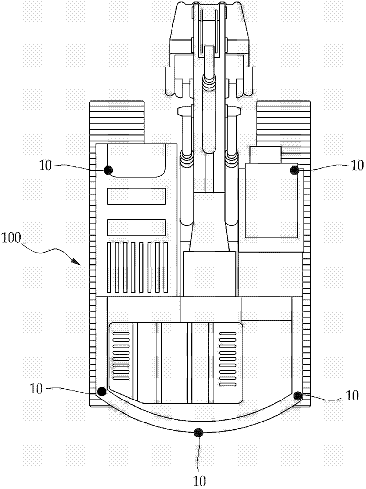 Running information recording device for heavy construction equipment