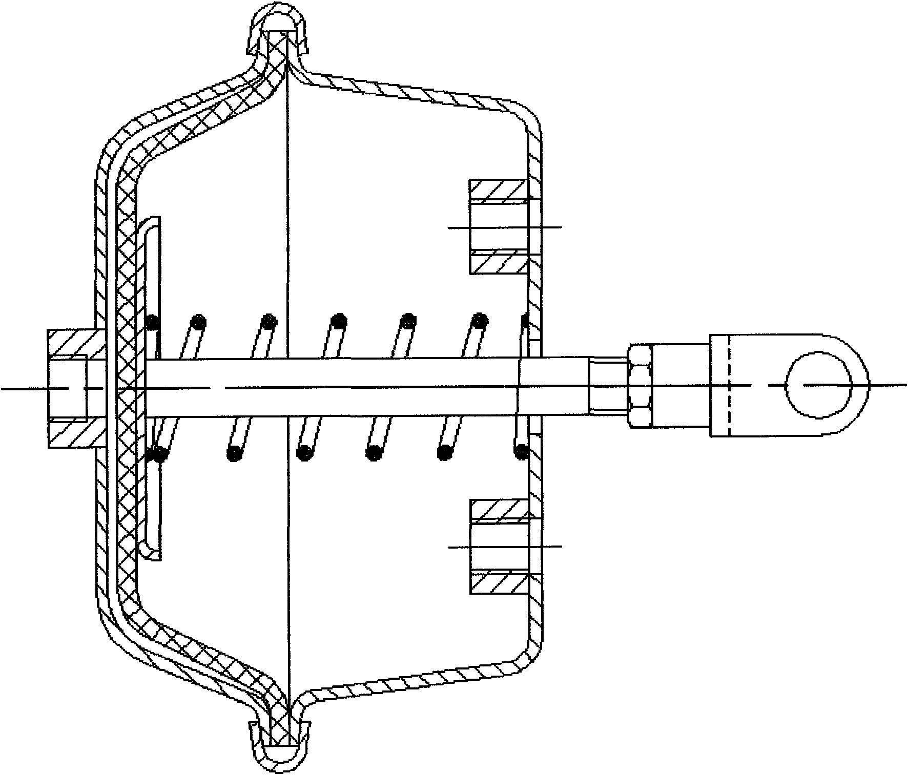 Adjustable spring braking air chamber