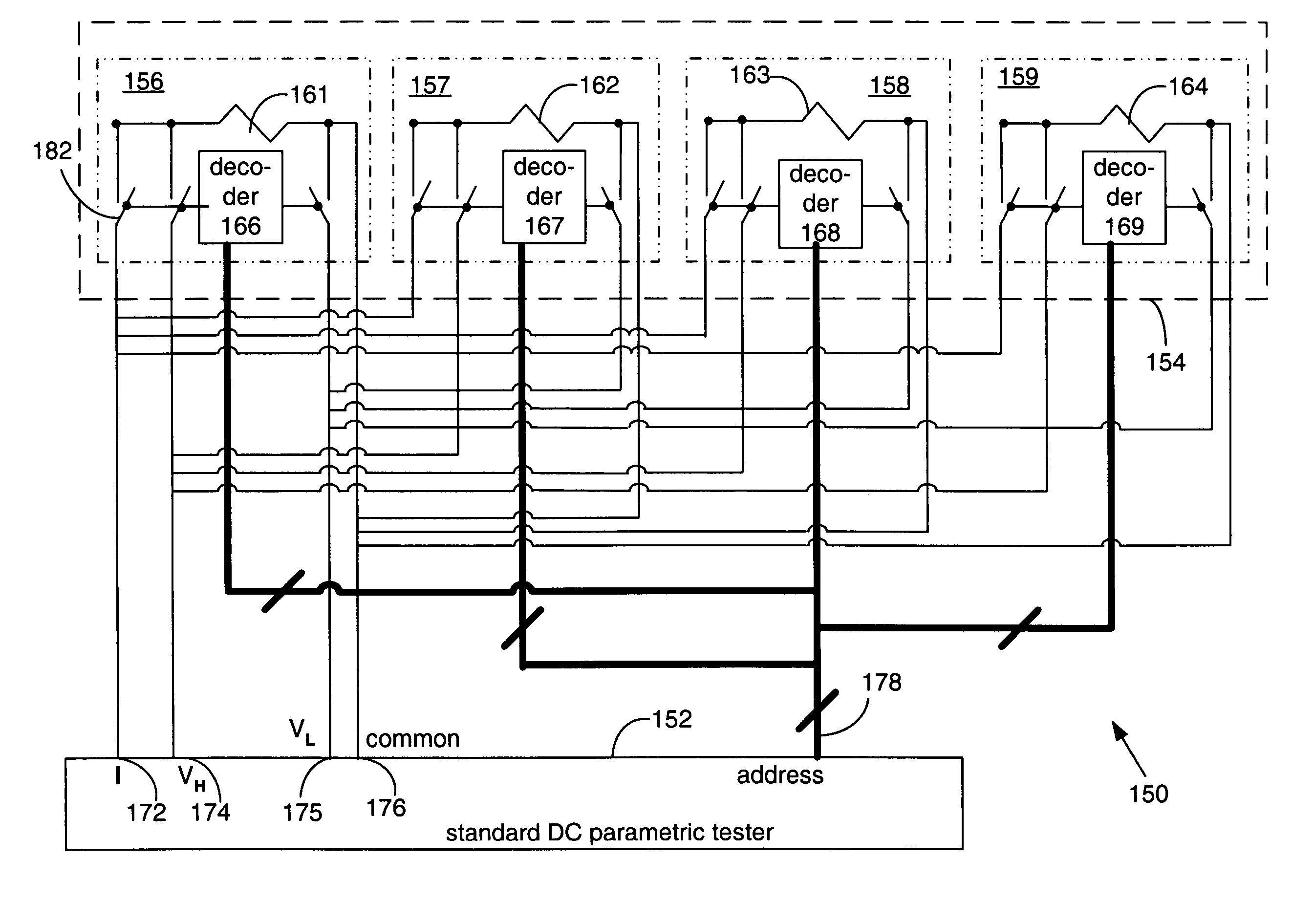 Testing vias and contracts in integrated circuit