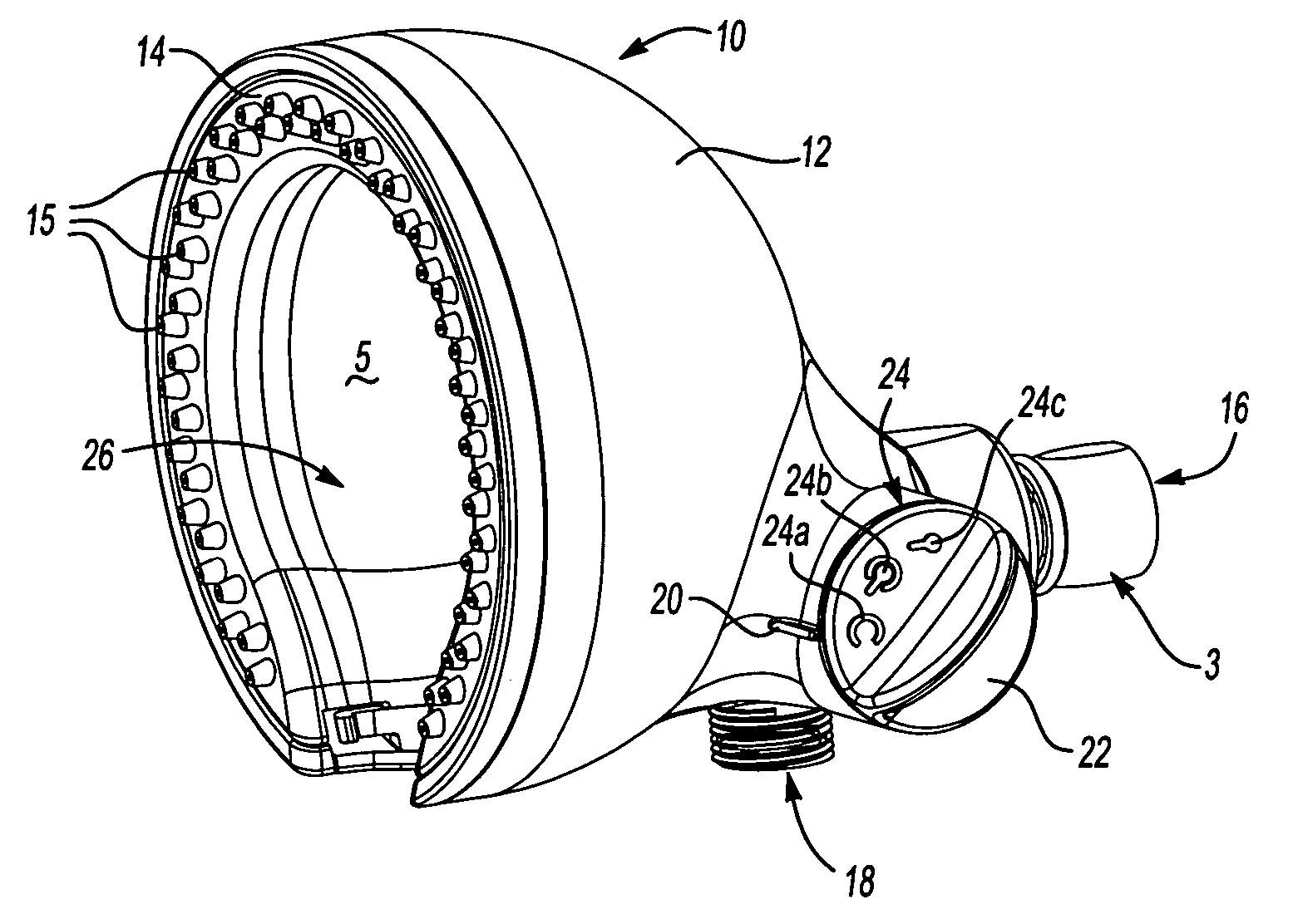 Shower head with integral diverter valve