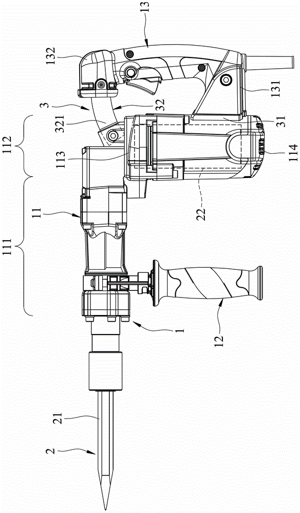 Electric hammer with shock absorber