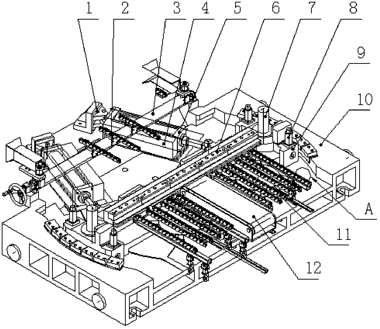 Swing blanking die for uncoiling and blanking line