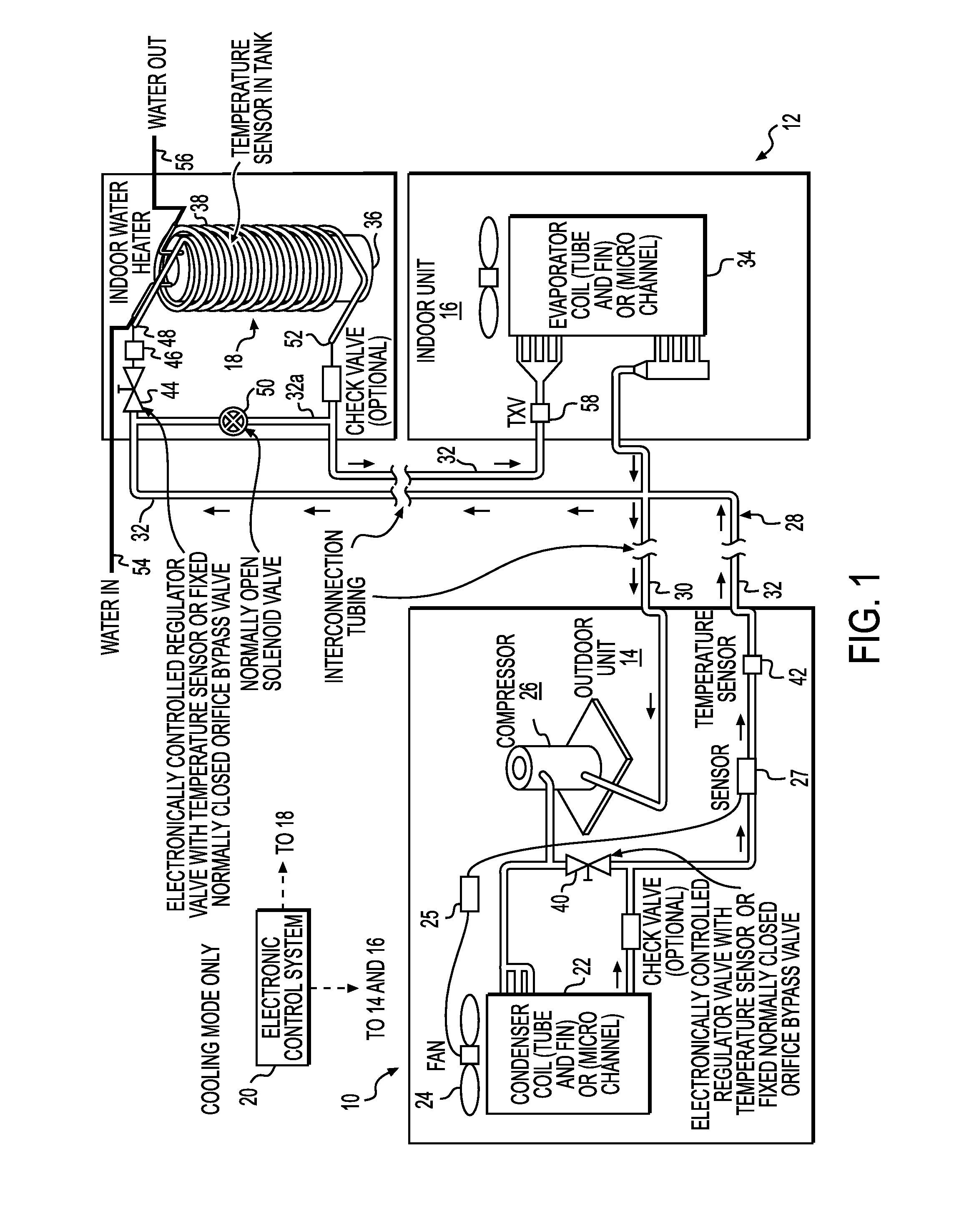 Apparatus and methods for heating water with refrigerant from air conditioning system