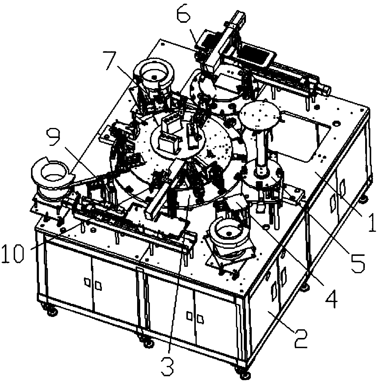 Full-automatic optical fiber head assembling machine capable of conducting insertion core assembling