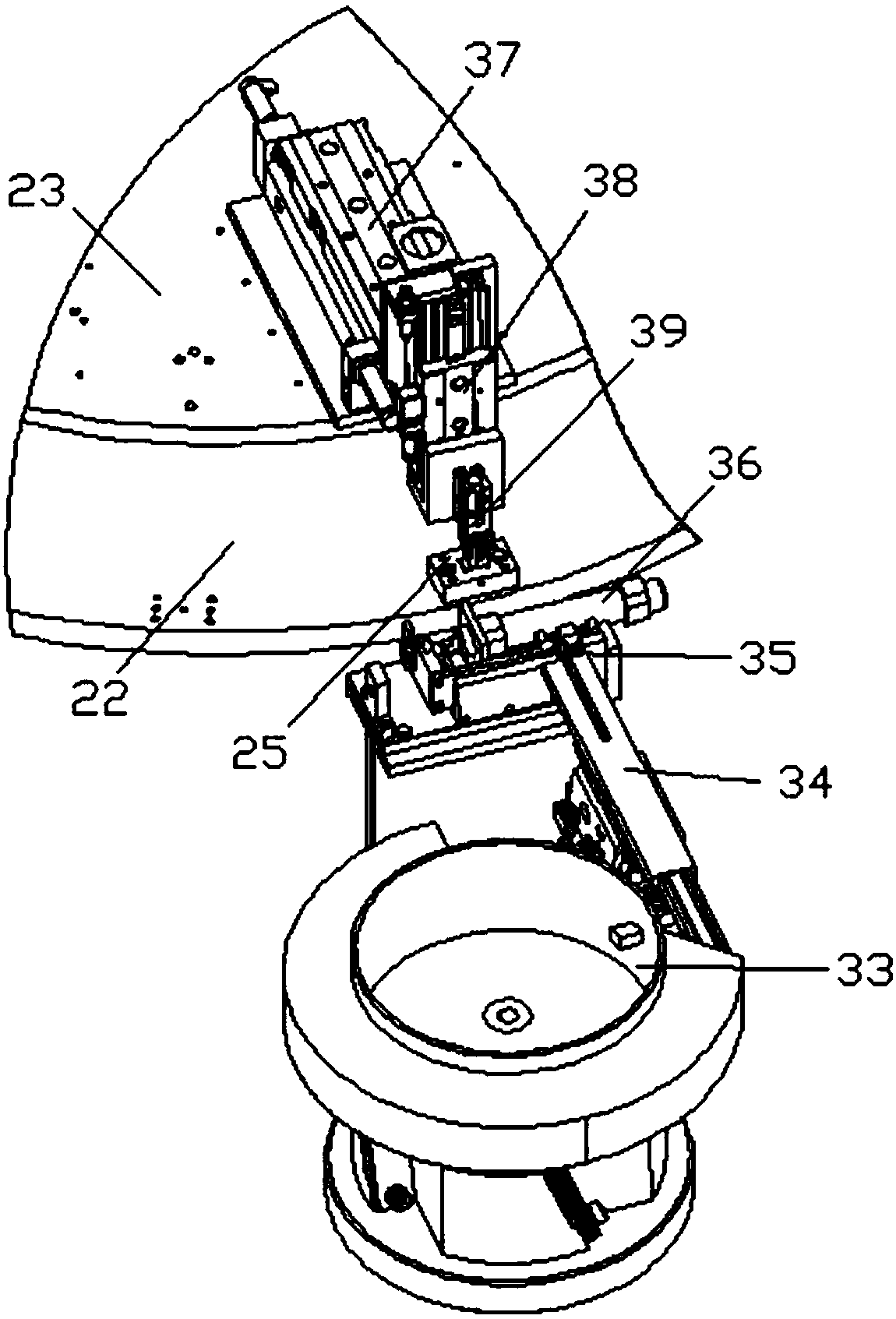 Full-automatic optical fiber head assembling machine capable of conducting insertion core assembling