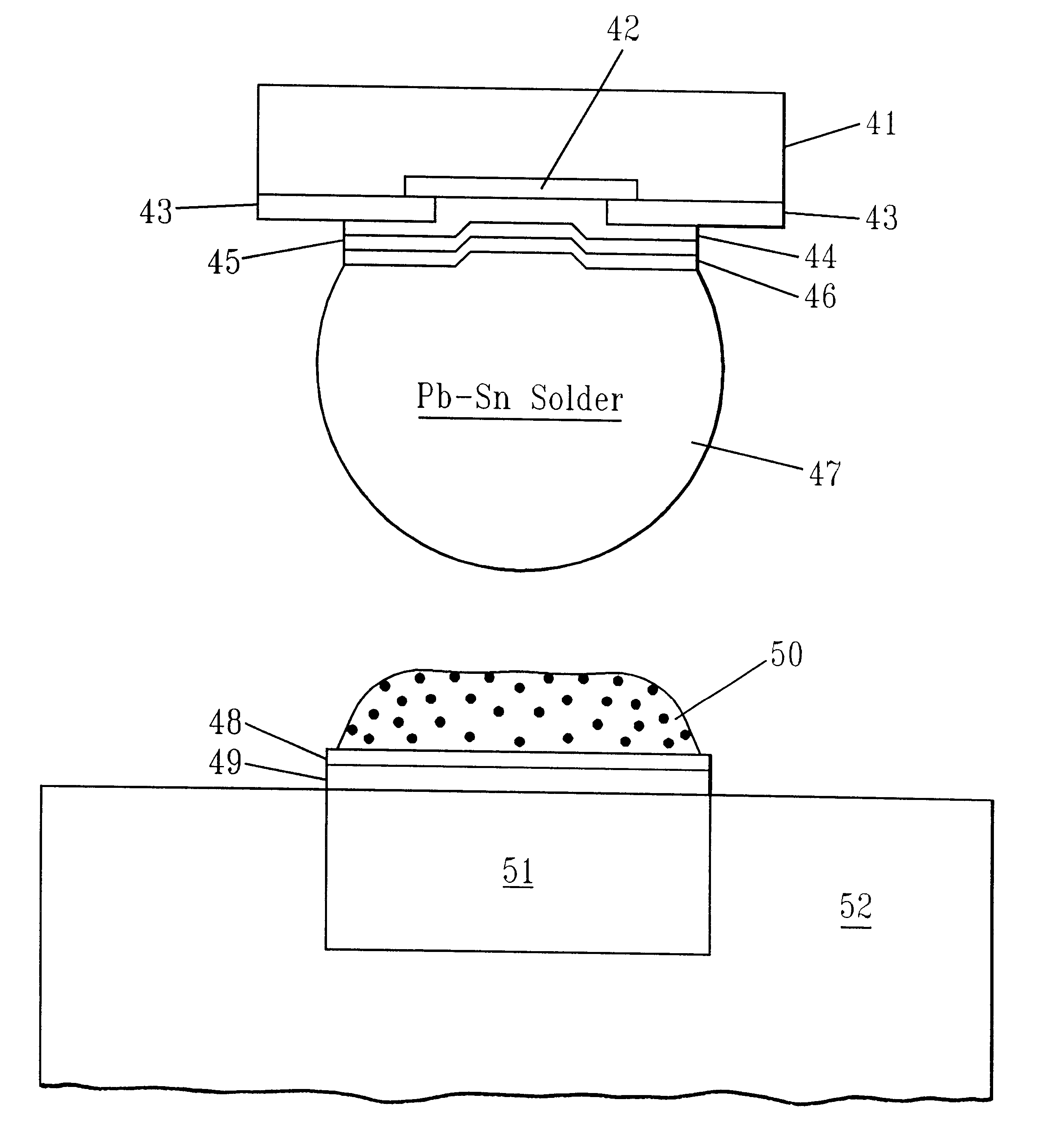 Structure employing electrically conductive adhesives