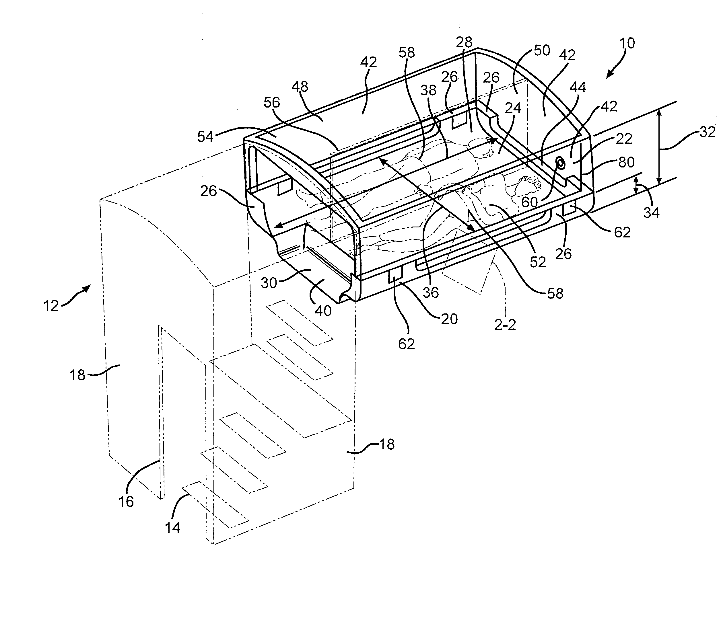 Compartment for a transportation device and its installation