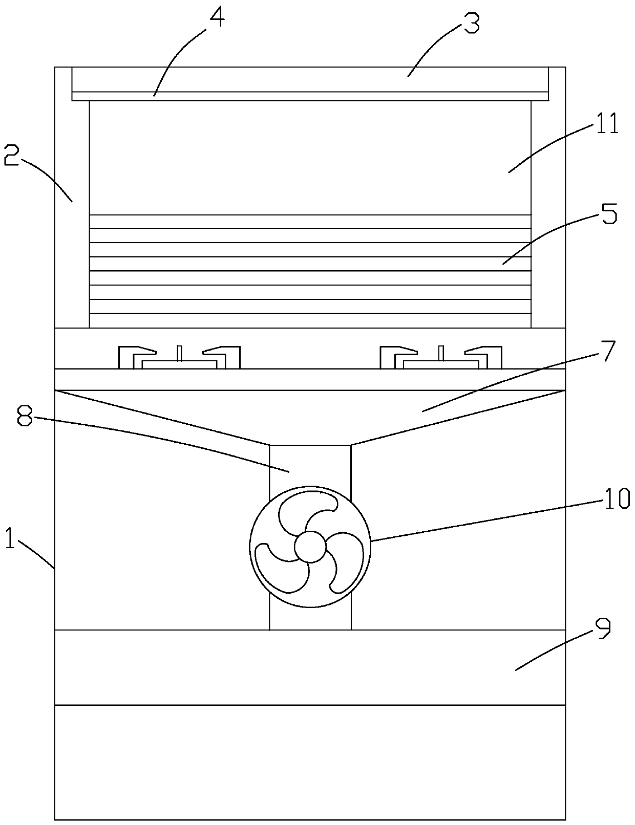 Integrated cooker with lifting type smoke guide plate and manufacturing method thereof