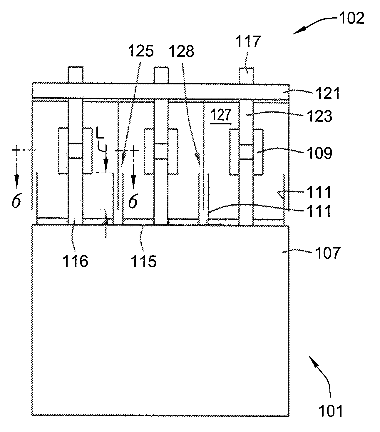 Passive arc management system with a flue chamber