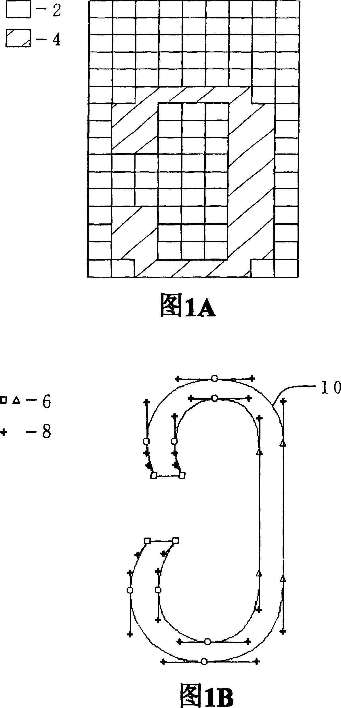 Word type description method capable of showing stroke width change