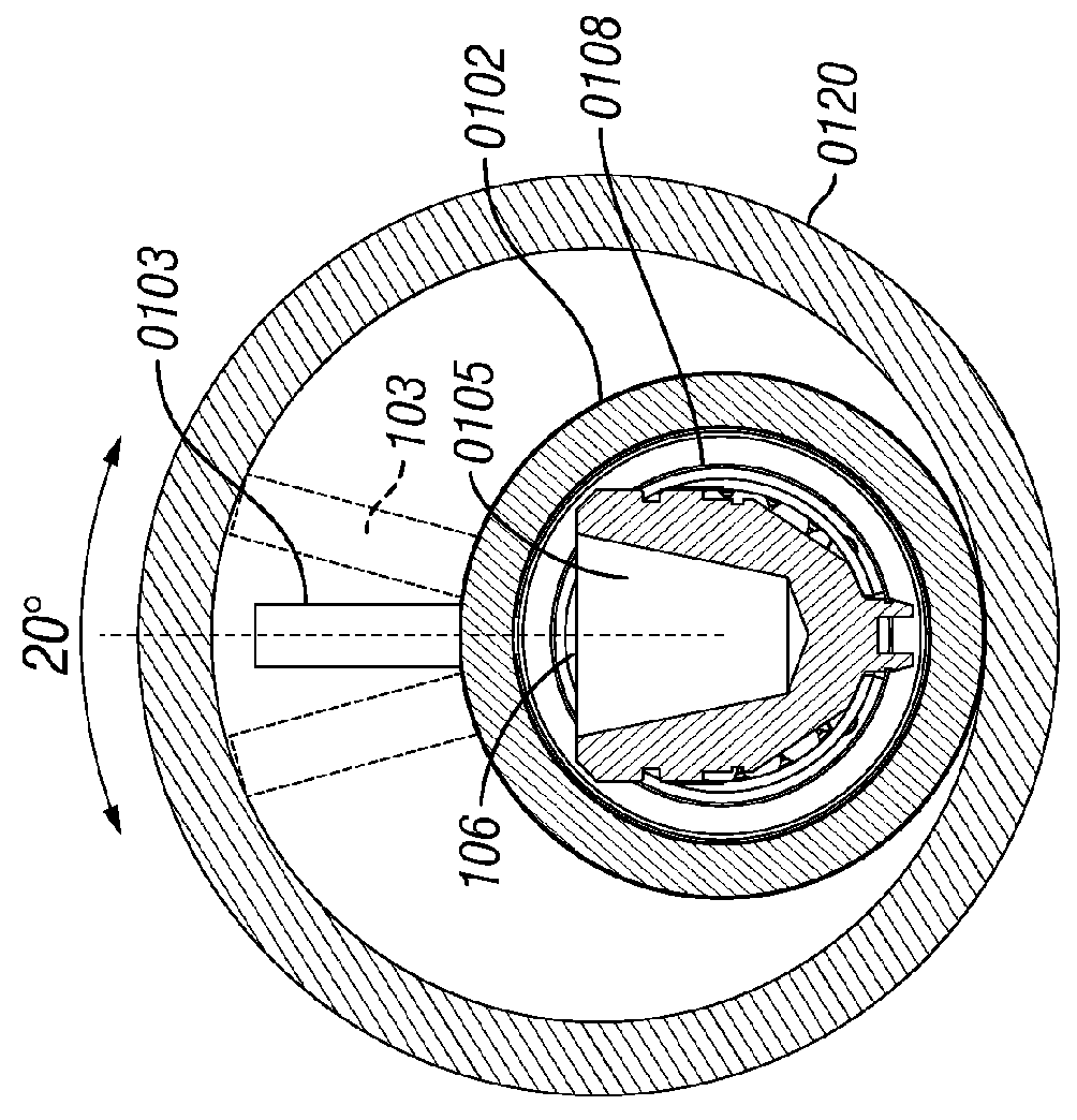 Externally-orientated internally-corrected perforating gun system and method