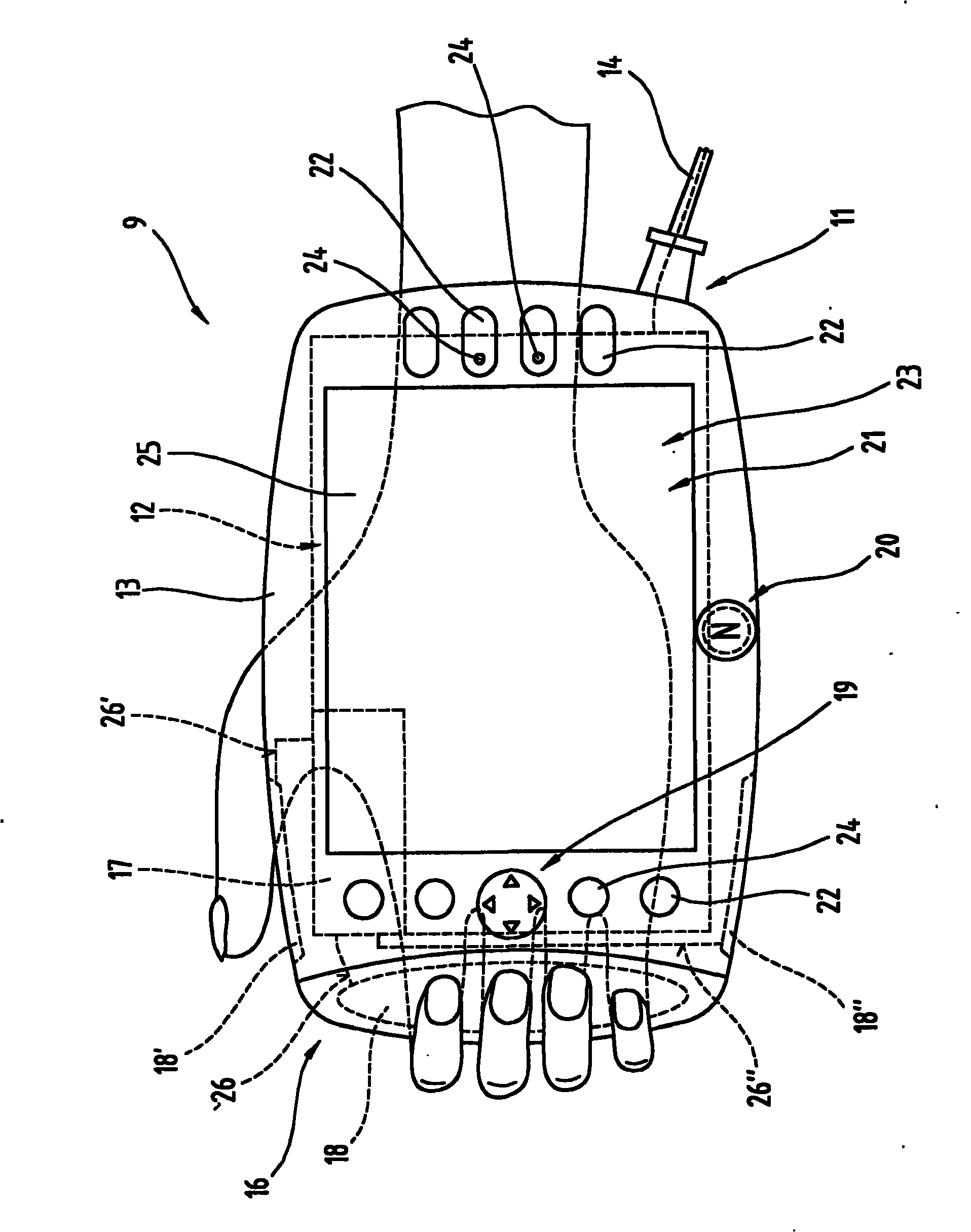 Method of operating a mobile hand-operated device for outputting or enabling potentially dangerous control commands and corresponding hand-operated device