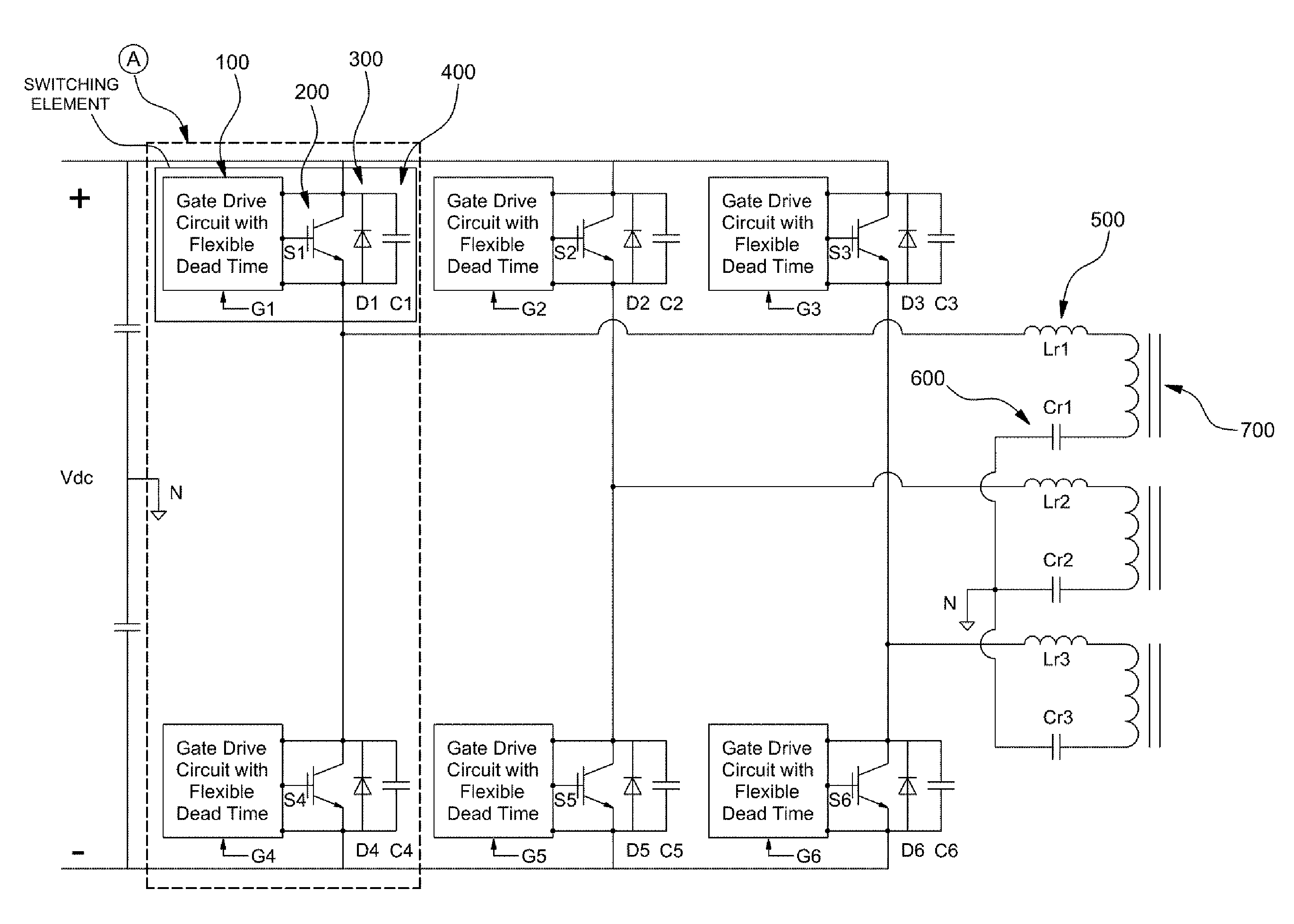 High precision DC to DC converter with wide load range and gate drive circuit for use therein