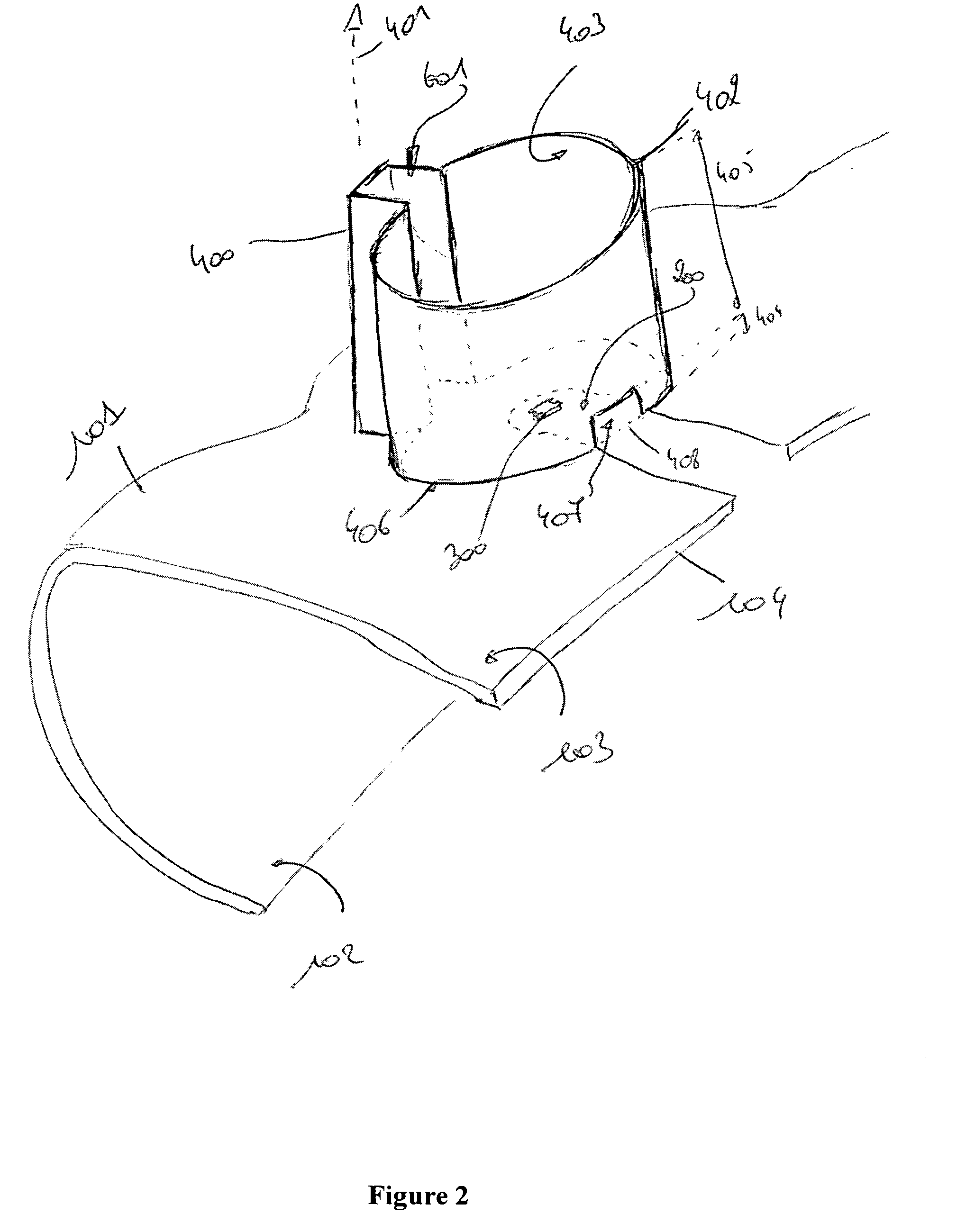 Device for positioning at least one orthodontic element