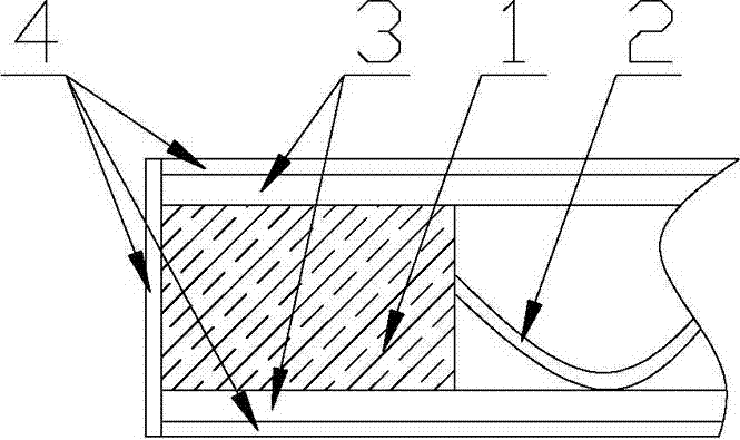 Composite board door leaf and production method thereof