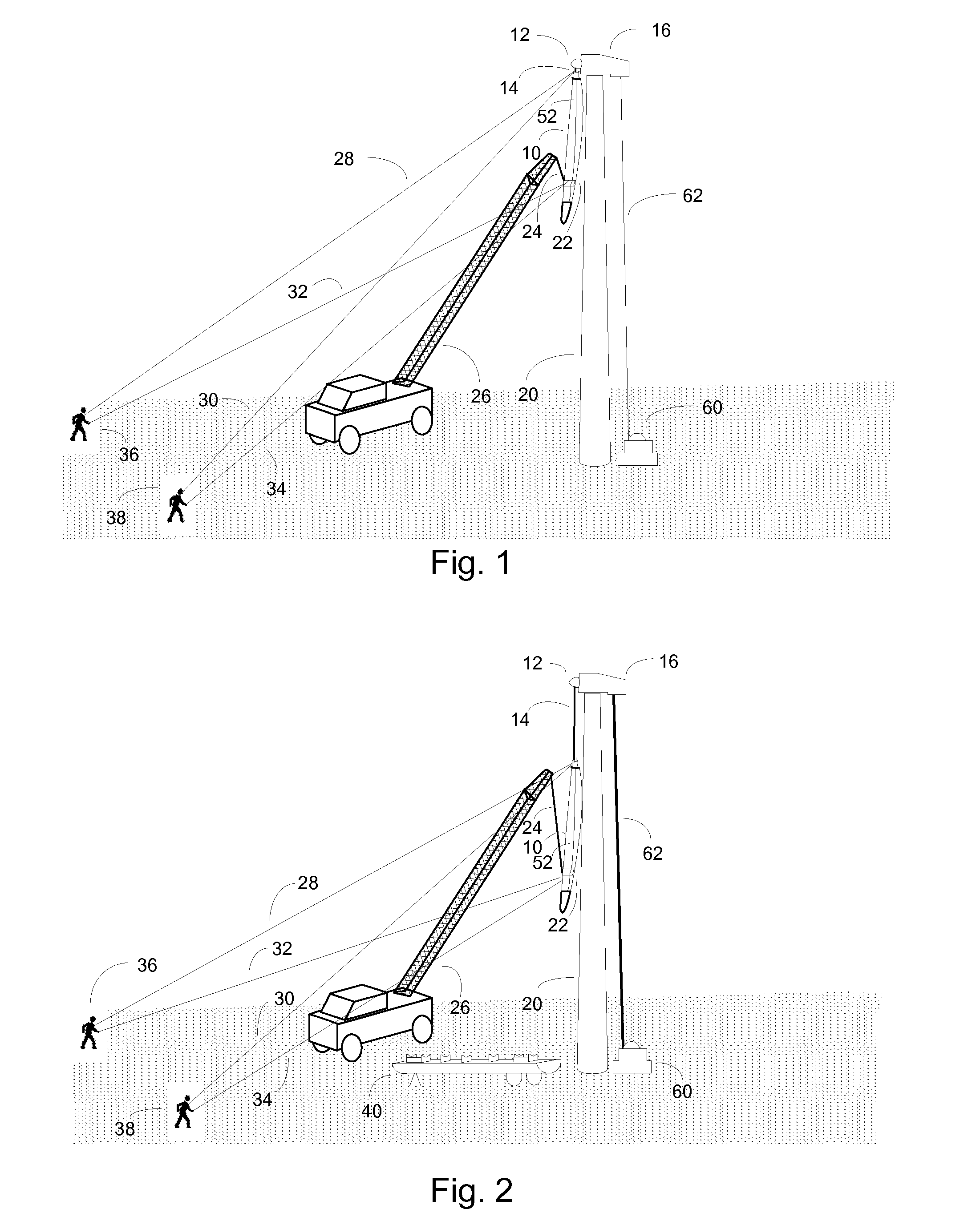 Method for lowering and raising a wind turbine blade