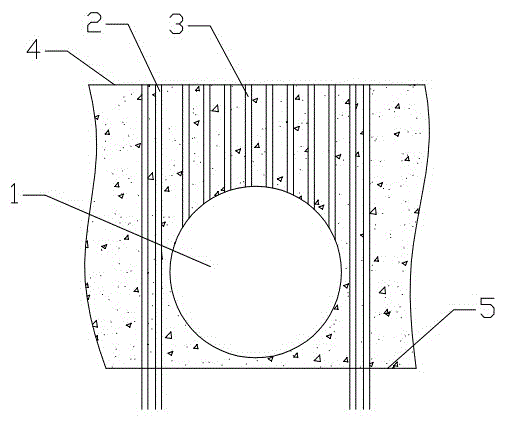 Base rock uplift region shielding tool-changing in-situ reinforcement method