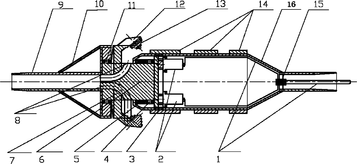 Hole driven type horizontal directional drilling reverse circulation hole dilating drill