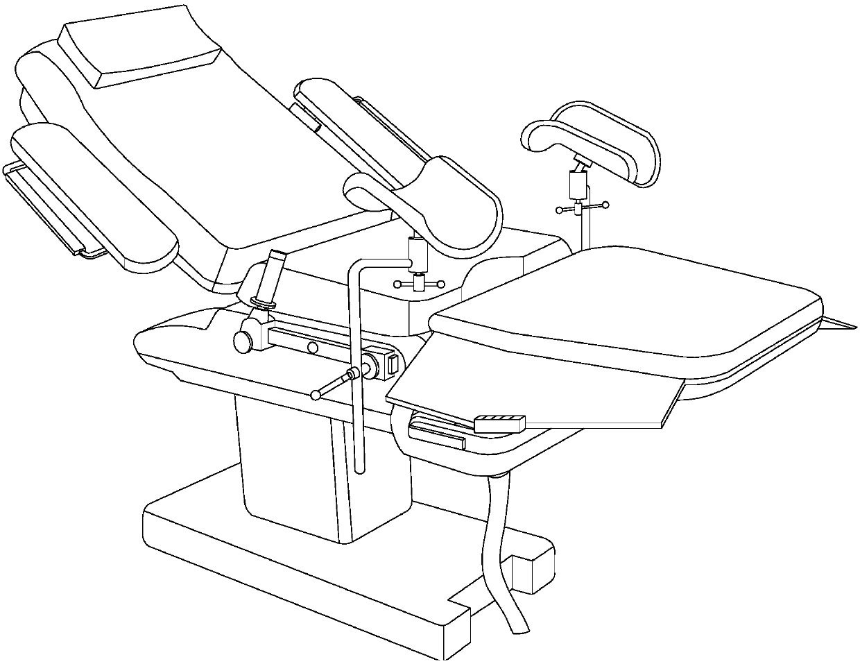 Obstetrical midwifery chaise longue