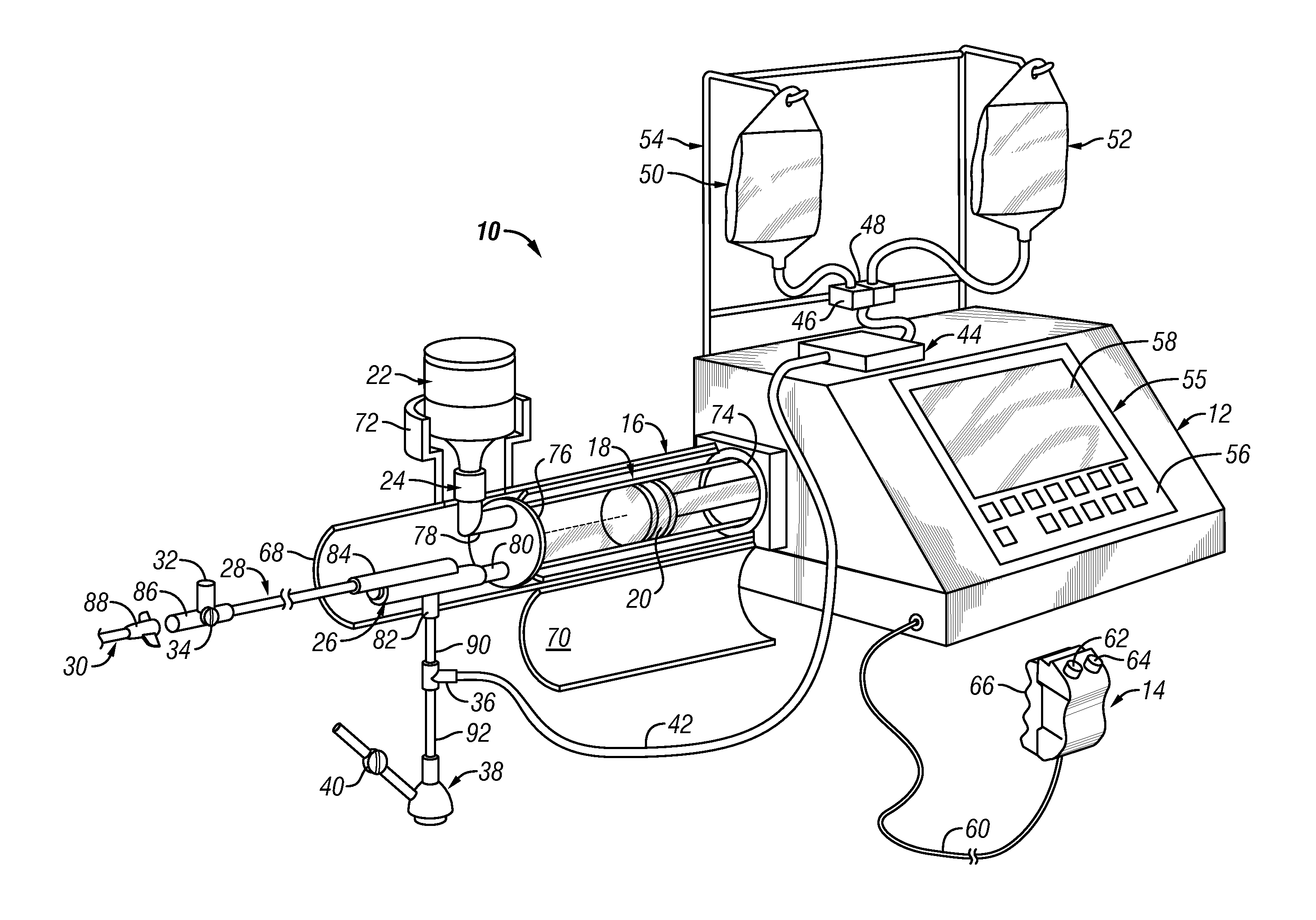 Medical fluid injection system