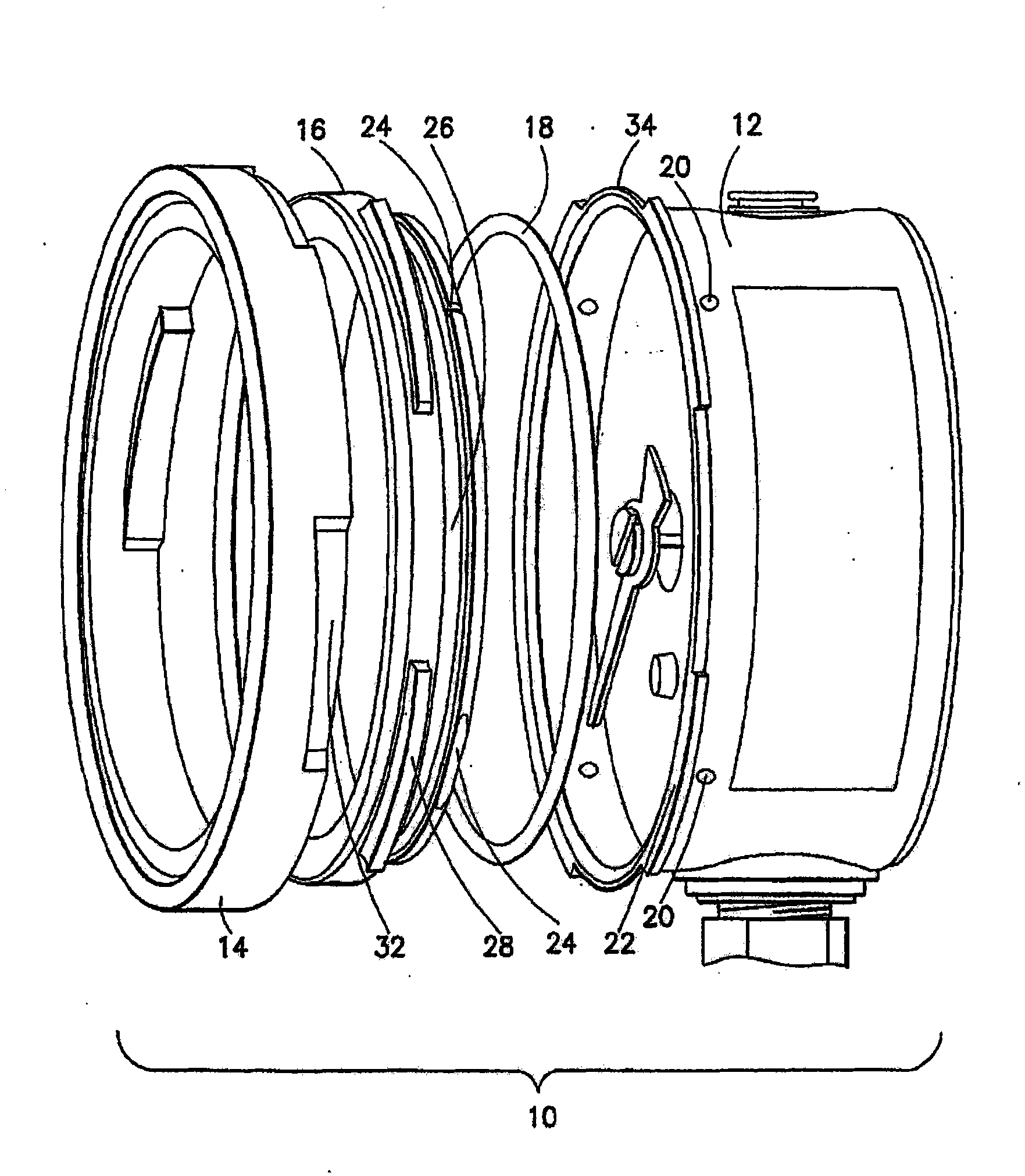 Case, window and gasket for measuring device