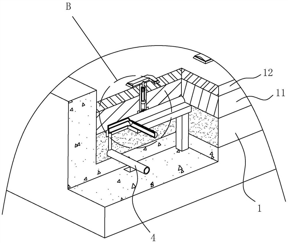 Municipal engineering road paving structure and construction method