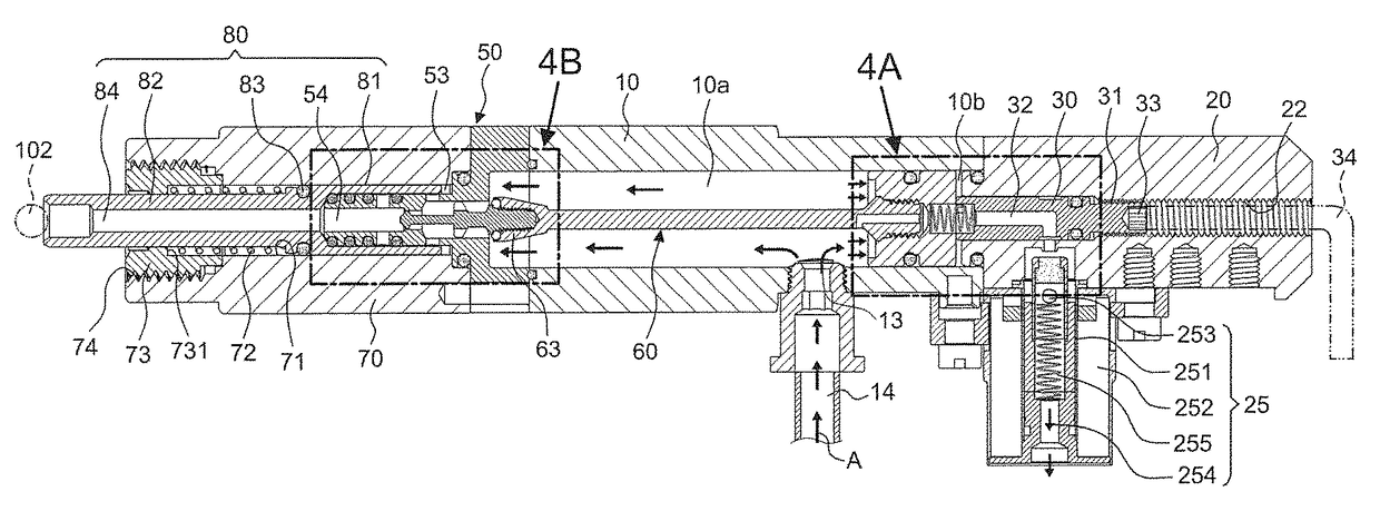 Pneumatic firing device