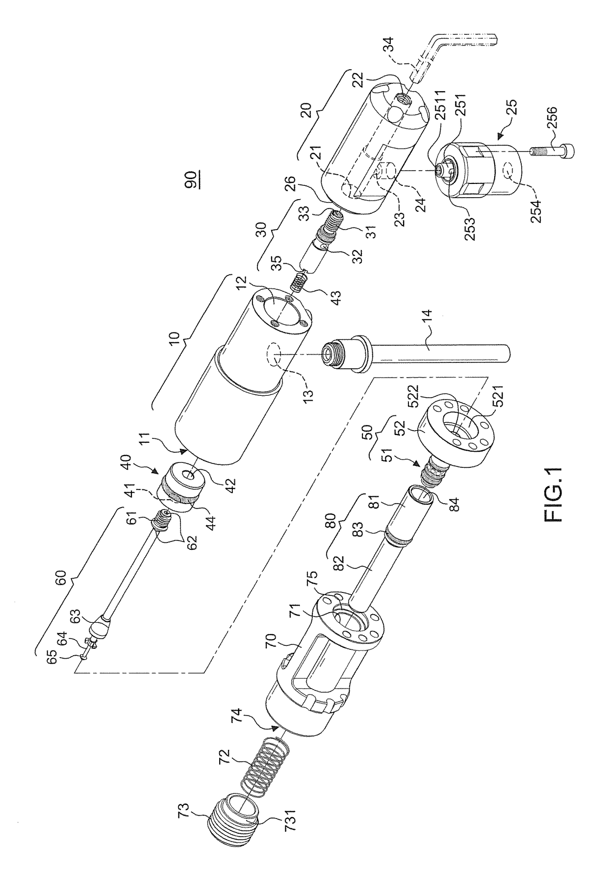 Pneumatic firing device